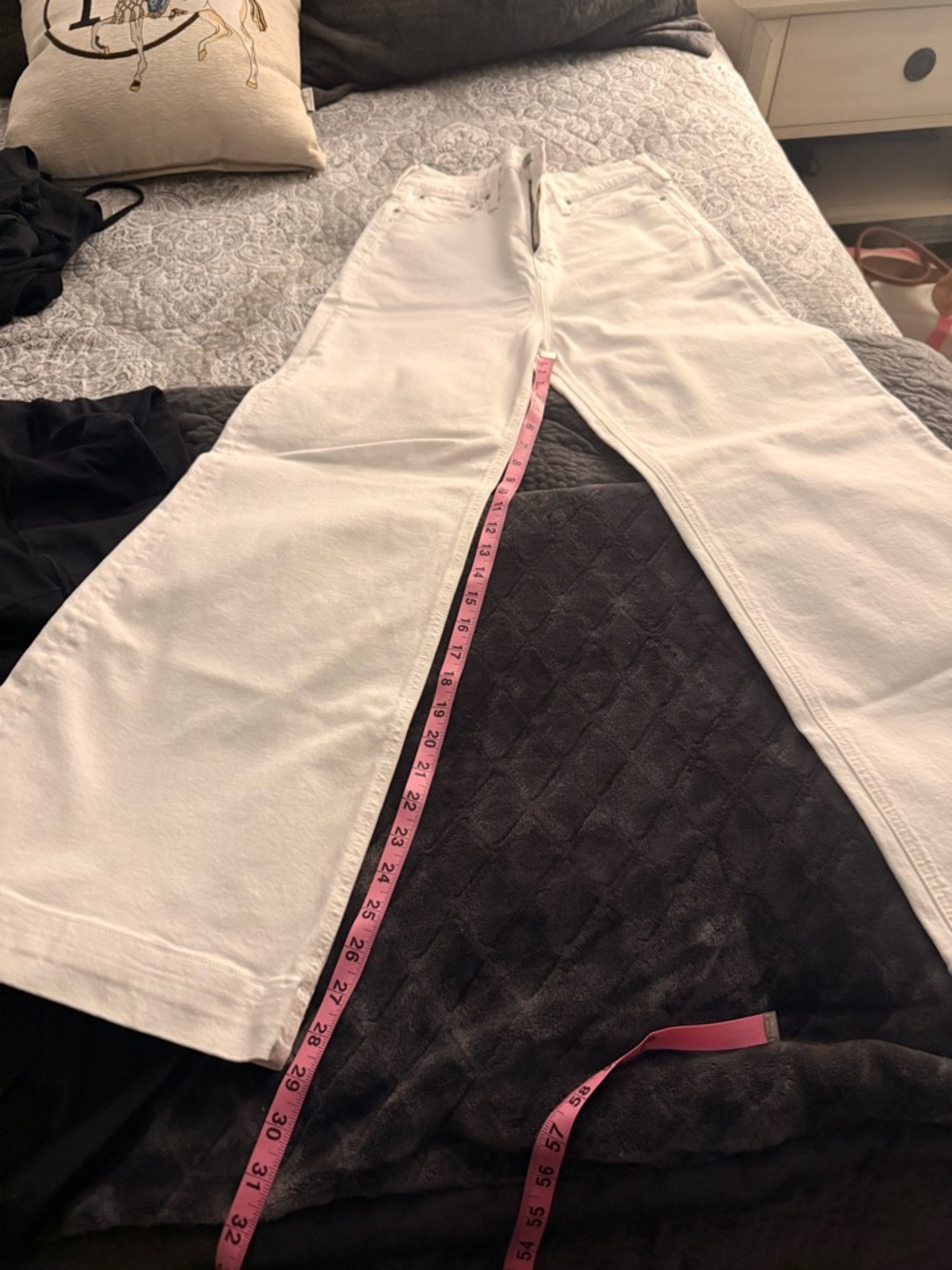 J Crew Wide Leg Denim Trouser in White - Picture 9 of 9